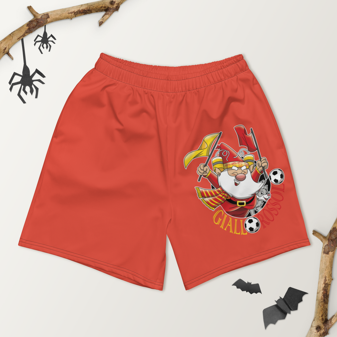 Pantaloncini sportivi in tessuto riciclato GIALLO ROSSOLO - Gufetto Brand 