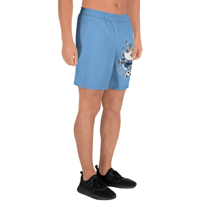 Pantaloncini sportivi in tessuto riciclato BIANCO AZZURROLO - Gufetto Brand 