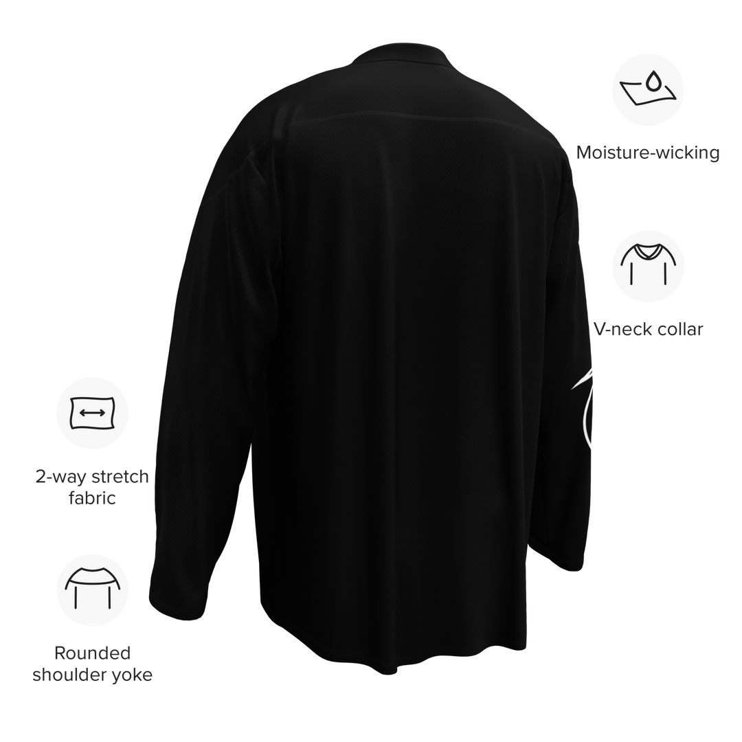 Maglia riciclata fan dell'hockey GUFETTO 1 BIANCO OCCHI BIANCHI - Gufetto Brand 