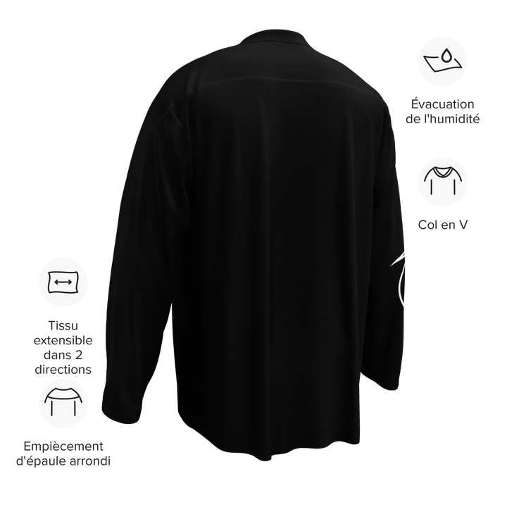 Maglia riciclata fan dell'hockey GUFETTO 1 BIANCO OCCHI BIANCHI - Gufetto Brand 