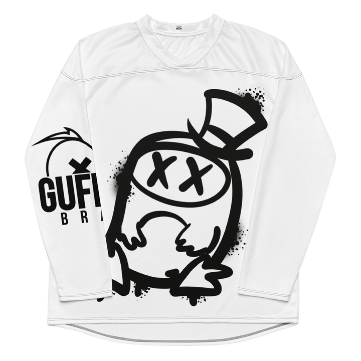 Maglia riciclata fan dell'hockey GUFETTO 2 NERO OCCHI NERI - Gufetto Brand 