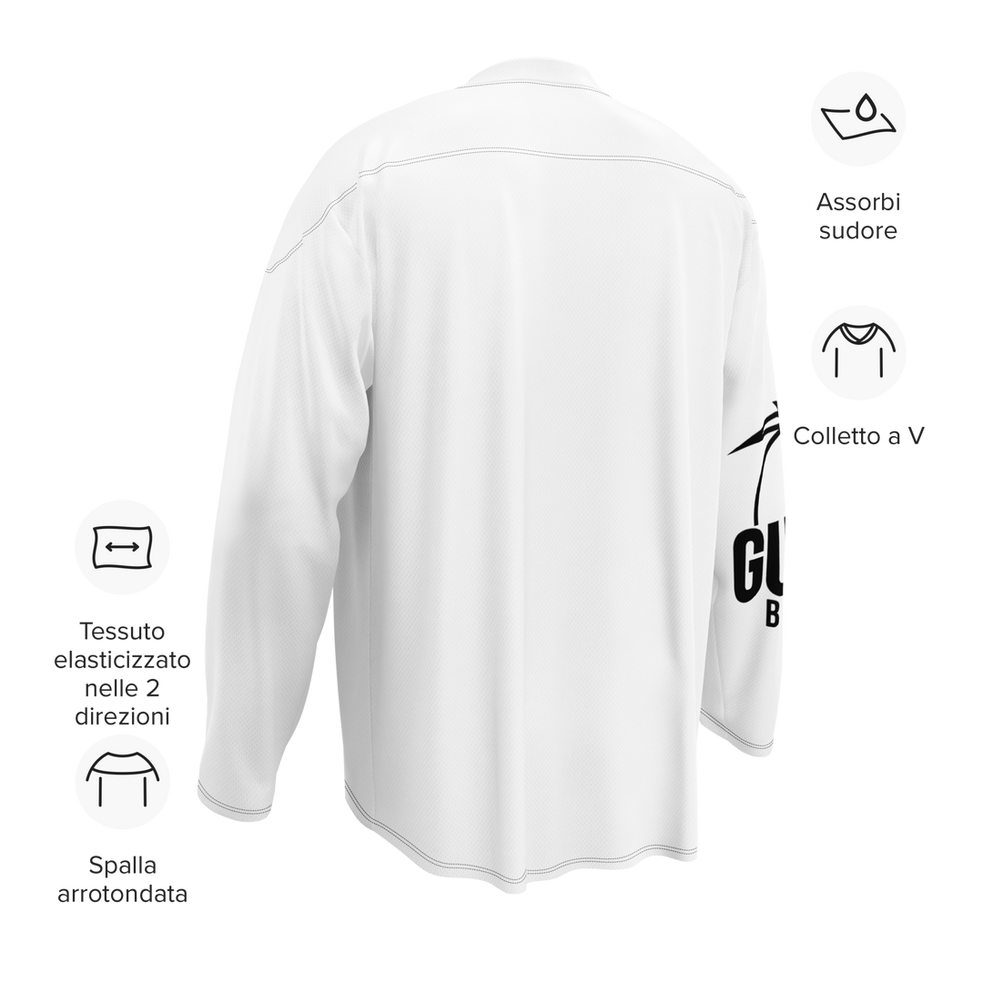 Maglia riciclata fan dell'hockey GUFETTO 1 NERO OCCHI GIALLI - Gufetto Brand 