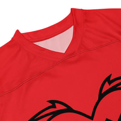 Recycled hockey fan jersey RED OCCHI NERI - Gufetto Brand 