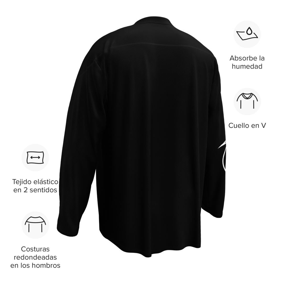 Maglia riciclata fan dell'hockey GUFETTO 1 BIANCO OCCHI BIANCHI - Gufetto Brand 