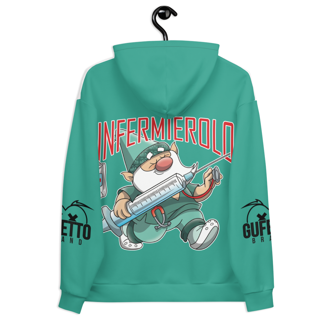 Felpa con cappuccio Uomo/Donna INFERMIEROLO - Gufetto Brand 