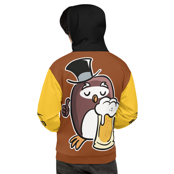Felpa con cappuccio GUFETTO BIRRA - Gufetto Brand 
