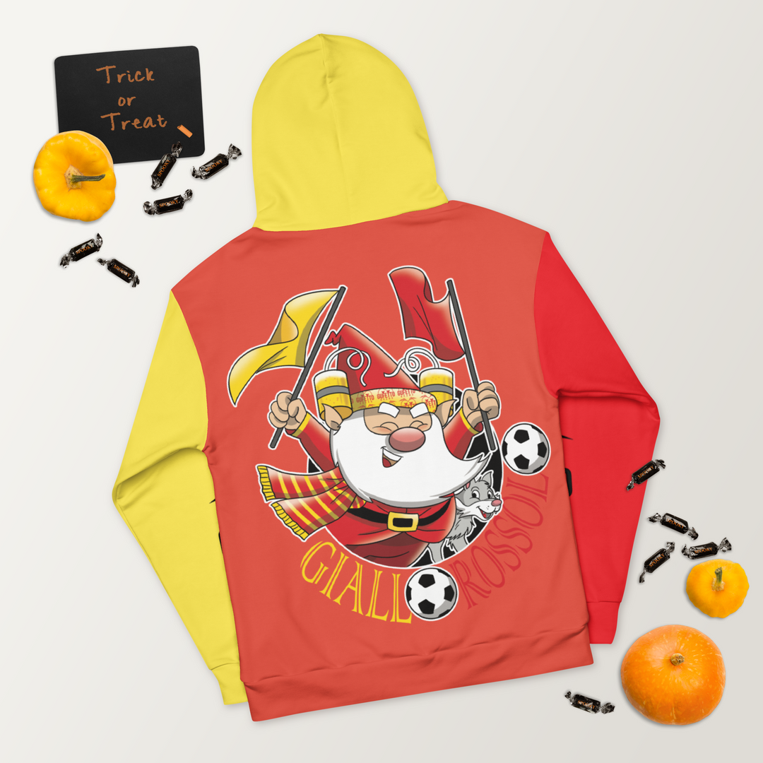 Felpa con cappuccio Uomo/Donna GIALLO ROSSOLO - Gufetto Brand 