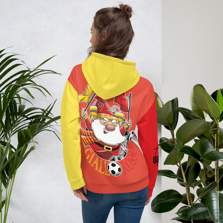 Felpa con cappuccio Uomo/Donna GIALLO ROSSOLO - Gufetto Brand 