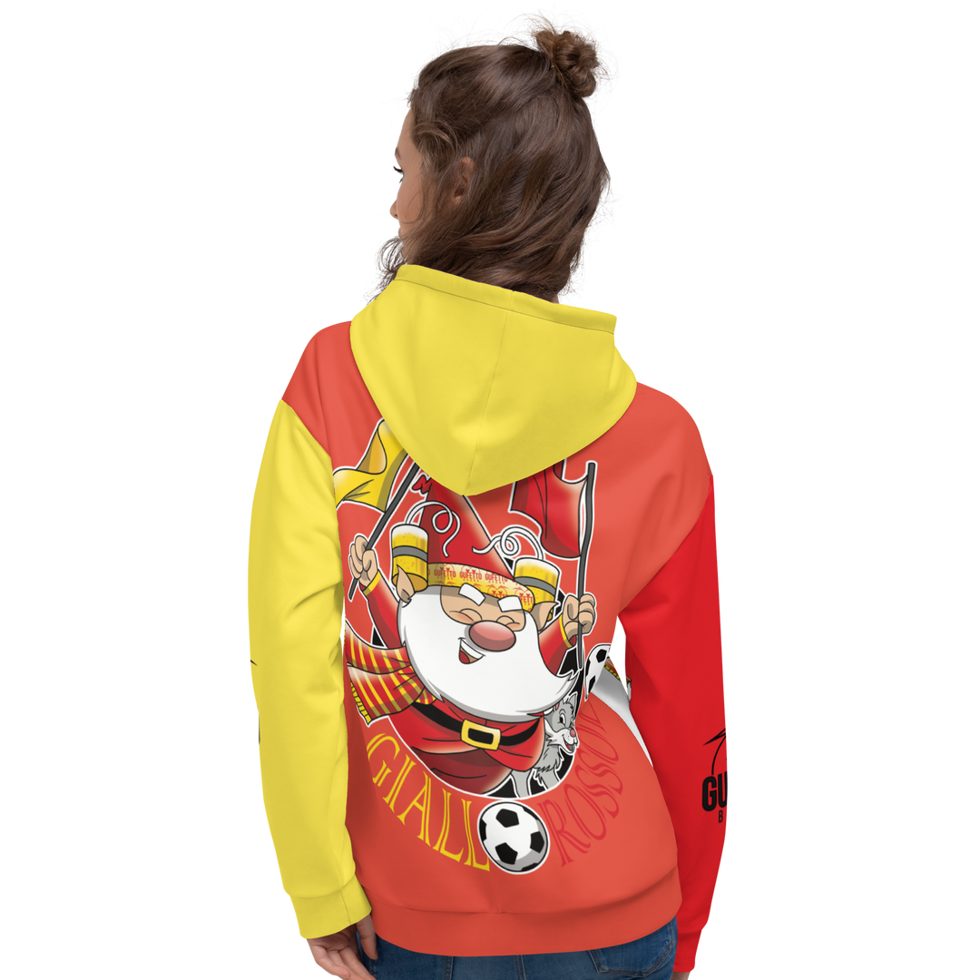 Felpa con cappuccio Uomo/Donna GIALLO ROSSOLO - Gufetto Brand 