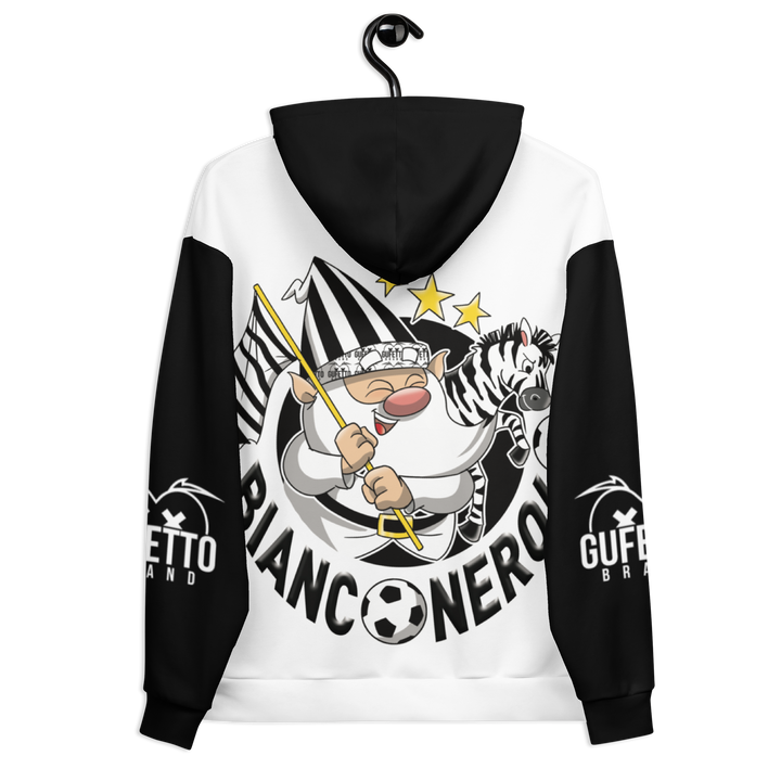 Felpa con cappuccio Uomo/Donna BIANCO NEROLO - Gufetto Brand 