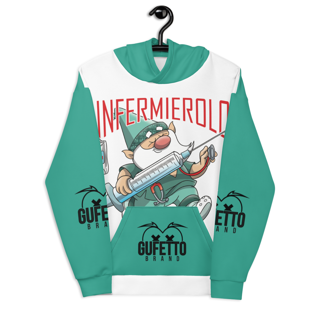 Felpa con cappuccio Uomo/Donna INFERMIEROLO - Gufetto Brand 