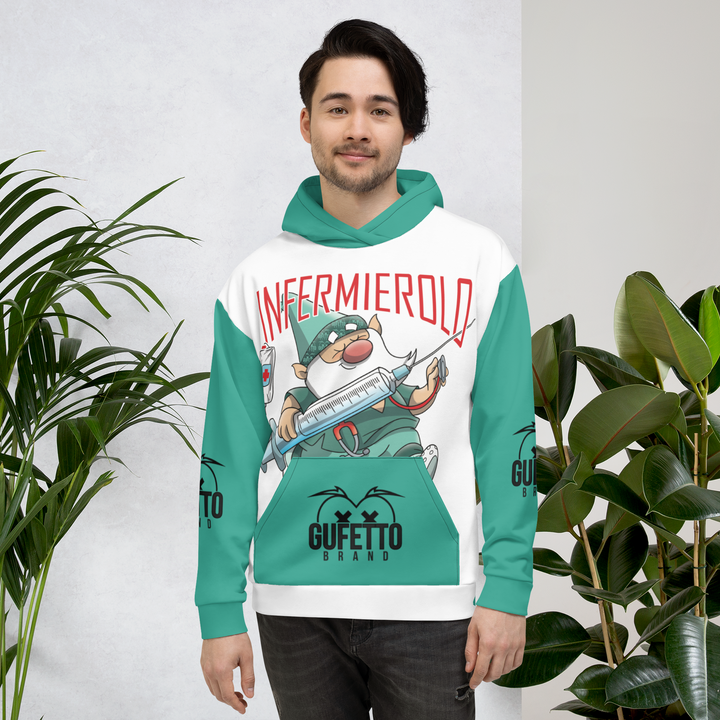 Felpa con cappuccio Uomo/Donna INFERMIEROLO - Gufetto Brand 