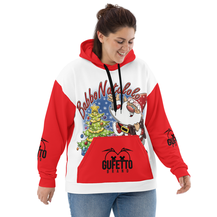 Felpa con cappuccio Uomo/Donna BABBO NATALOLO - Gufetto Brand 