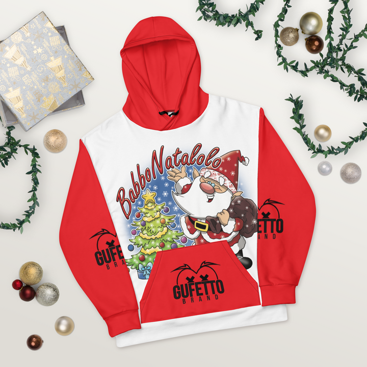 Felpa con cappuccio Uomo/Donna BABBO NATALOLO - Gufetto Brand 
