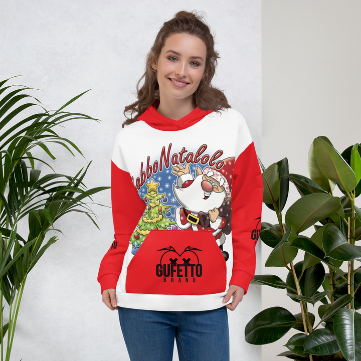 Felpa con cappuccio Uomo/Donna BABBO NATALOLO - Gufetto Brand 