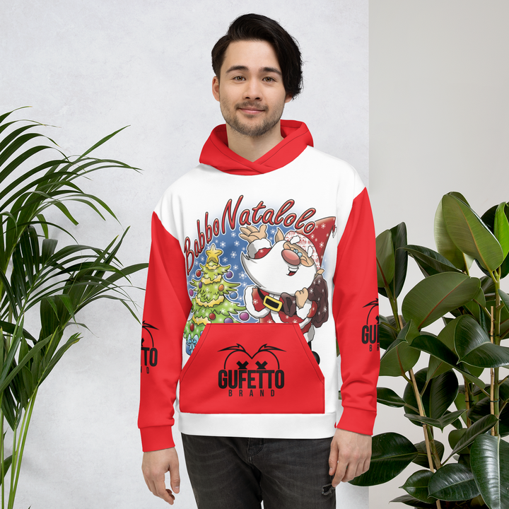 Felpa con cappuccio Uomo/Donna BABBO NATALOLO - Gufetto Brand 