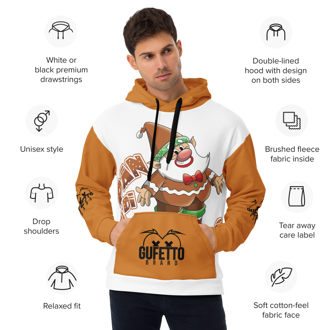 Felpa con cappuccio Uomo/Donna PAN DI ZENZEROLO - Gufetto Brand 