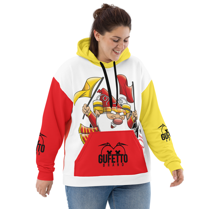 Felpa con cappuccio Uomo/Donna GIALLO ROSSOLO - Gufetto Brand 