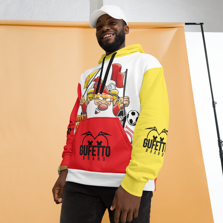 Felpa con cappuccio Uomo/Donna GIALLO ROSSOLO - Gufetto Brand 
