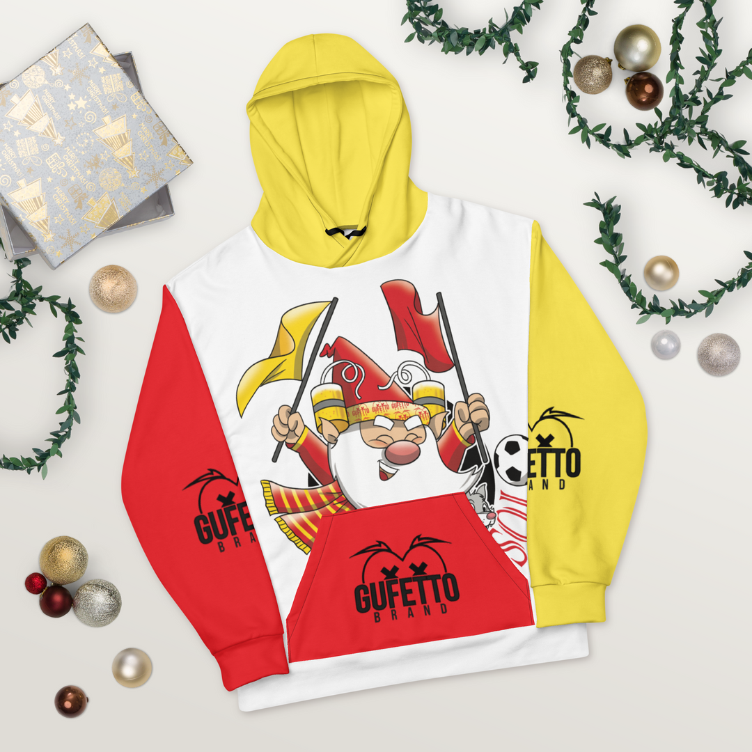 Felpa con cappuccio Uomo/Donna GIALLO ROSSOLO - Gufetto Brand 