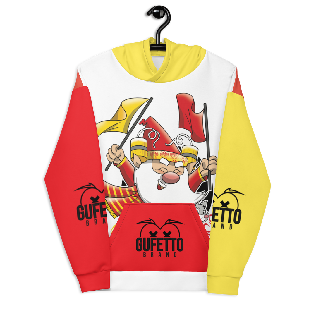 Felpa con cappuccio Uomo/Donna GIALLO ROSSOLO - Gufetto Brand 