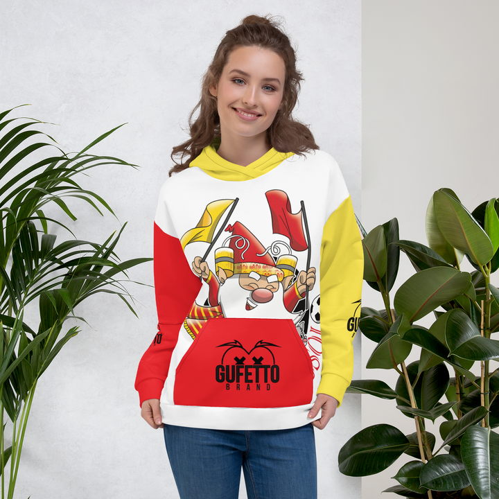 Felpa con cappuccio Uomo/Donna GIALLO ROSSOLO - Gufetto Brand 