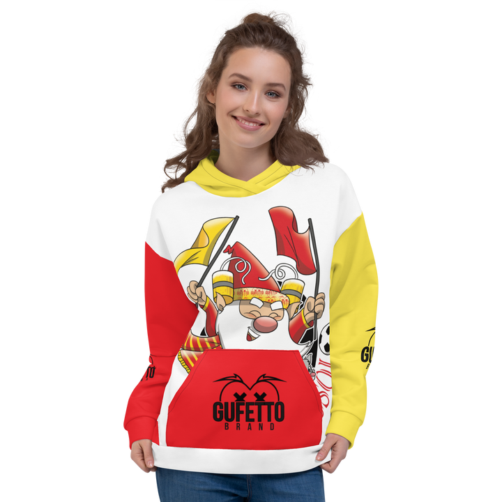 Felpa con cappuccio Uomo/Donna GIALLO ROSSOLO - Gufetto Brand 