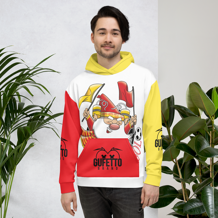 Felpa con cappuccio Uomo/Donna GIALLO ROSSOLO - Gufetto Brand 