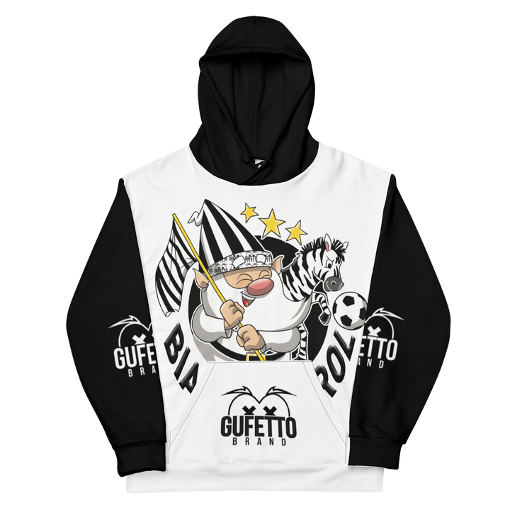 Felpa con cappuccio Uomo/Donna BIANCO NEROLO - Gufetto Brand 