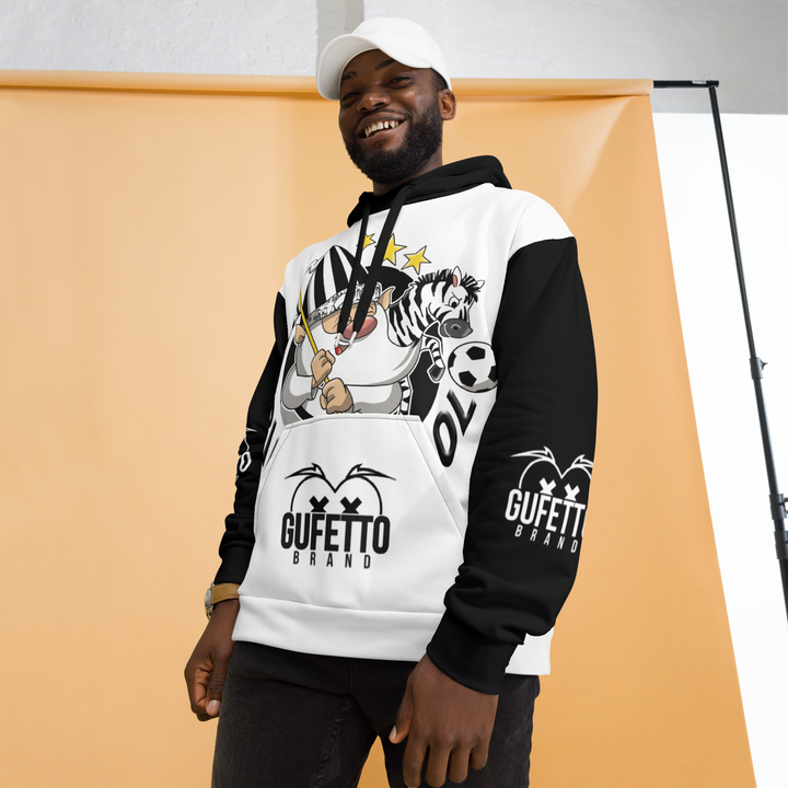 Felpa con cappuccio Uomo/Donna BIANCO NEROLO - Gufetto Brand 