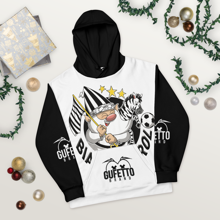 Felpa con cappuccio Uomo/Donna BIANCO NEROLO - Gufetto Brand 