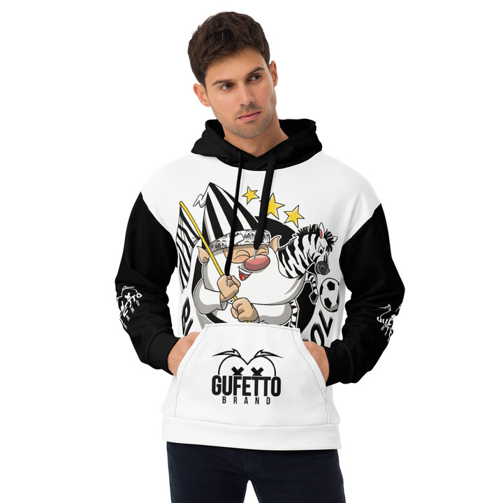 Felpa con cappuccio Uomo/Donna BIANCO NEROLO - Gufetto Brand 