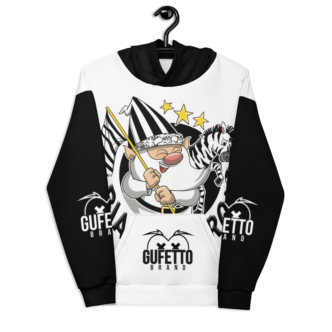 Felpa con cappuccio Uomo/Donna BIANCO NEROLO - Gufetto Brand 