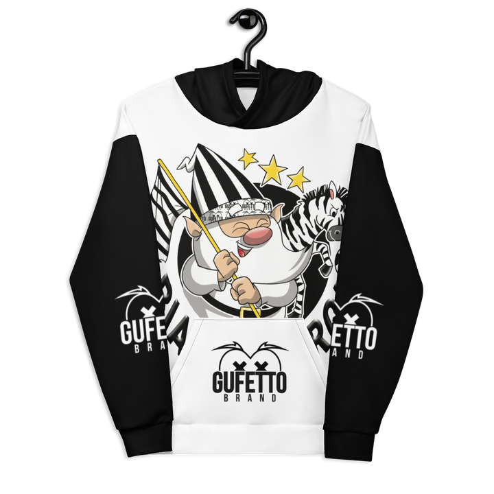 Felpa con cappuccio Uomo/Donna BIANCO NEROLO - Gufetto Brand 