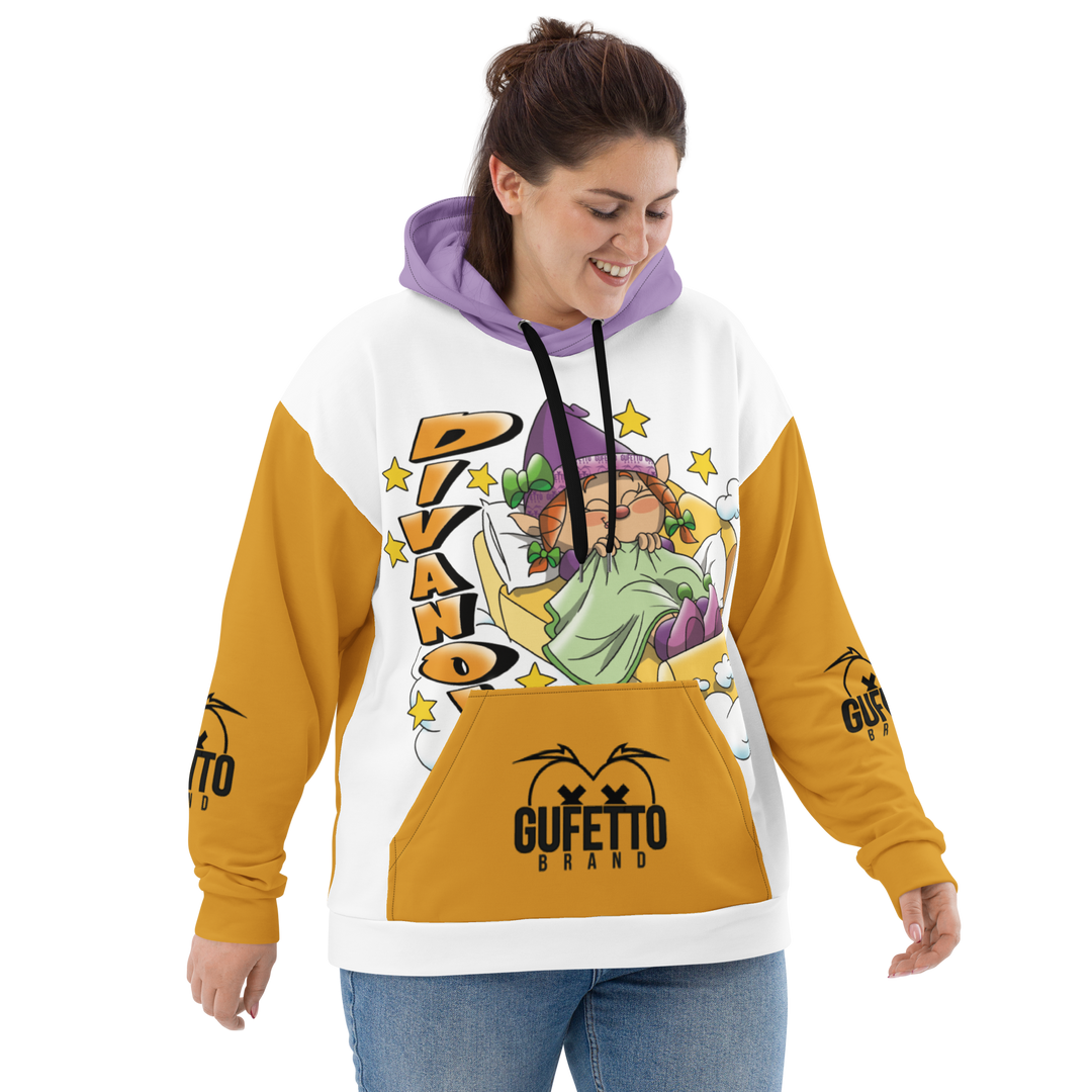 Felpa con cappuccio Uomo/Donna DIVANOLA - Gufetto Brand 