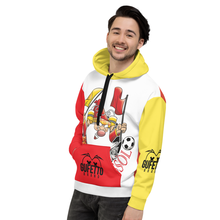 Felpa con cappuccio Uomo/Donna GIALLO ROSSOLO - Gufetto Brand 