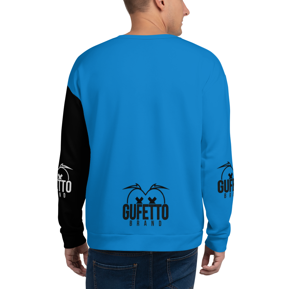 Felpa unisex Uomo/Donna NEROAZZURROLO - Gufetto Brand 