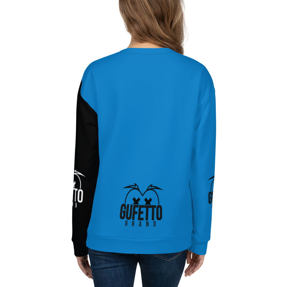 Felpa unisex Uomo/Donna NEROAZZURROLO - Gufetto Brand 