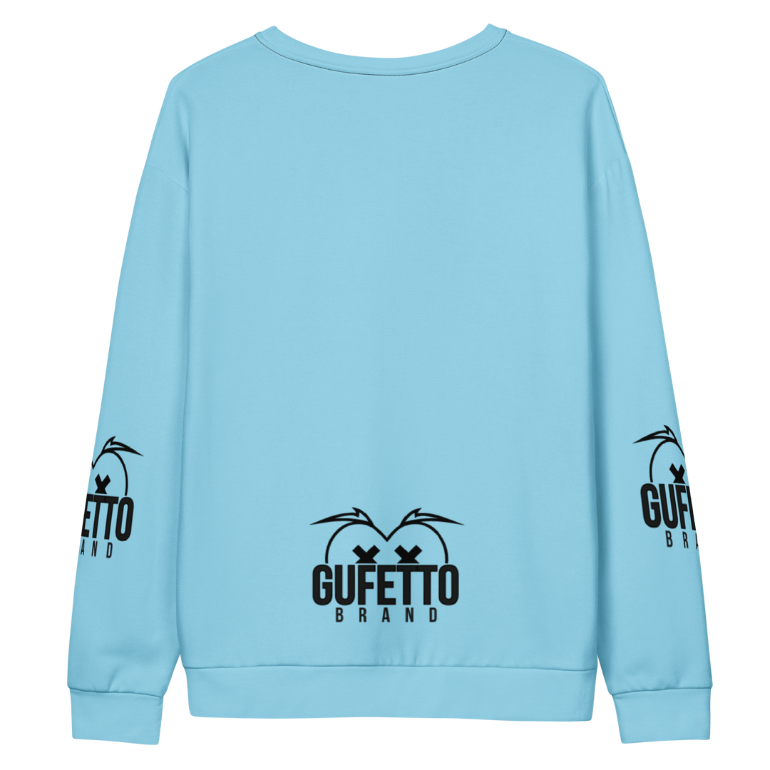Felpa unisex Uomo/Donna BIANCO CELESTOLO - Gufetto Brand 