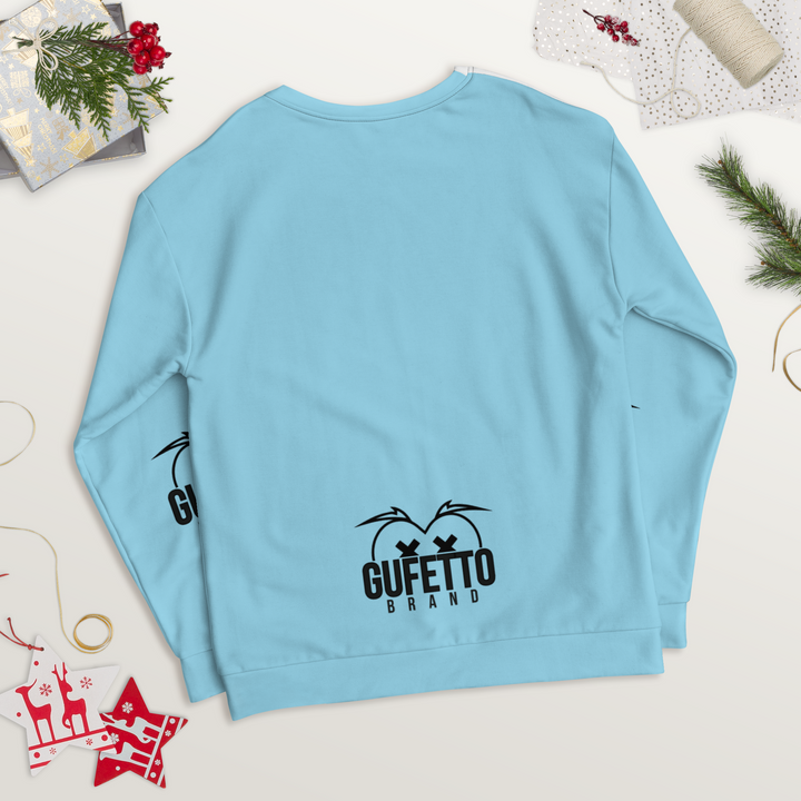 Felpa unisex Uomo/Donna BIANCO CELESTOLO - Gufetto Brand 