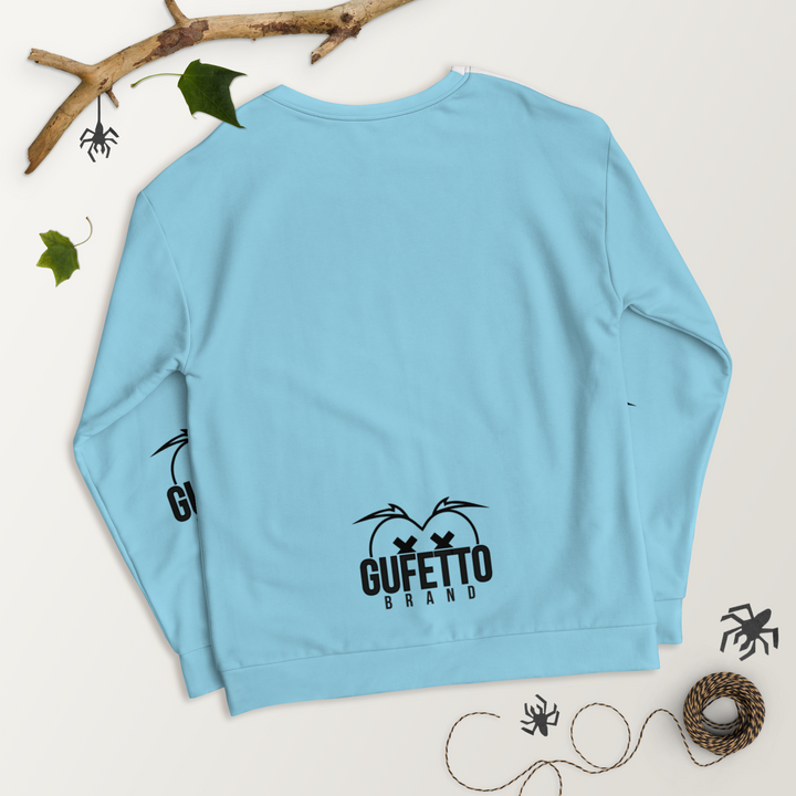 Felpa unisex Uomo/Donna BIANCO CELESTOLO - Gufetto Brand 