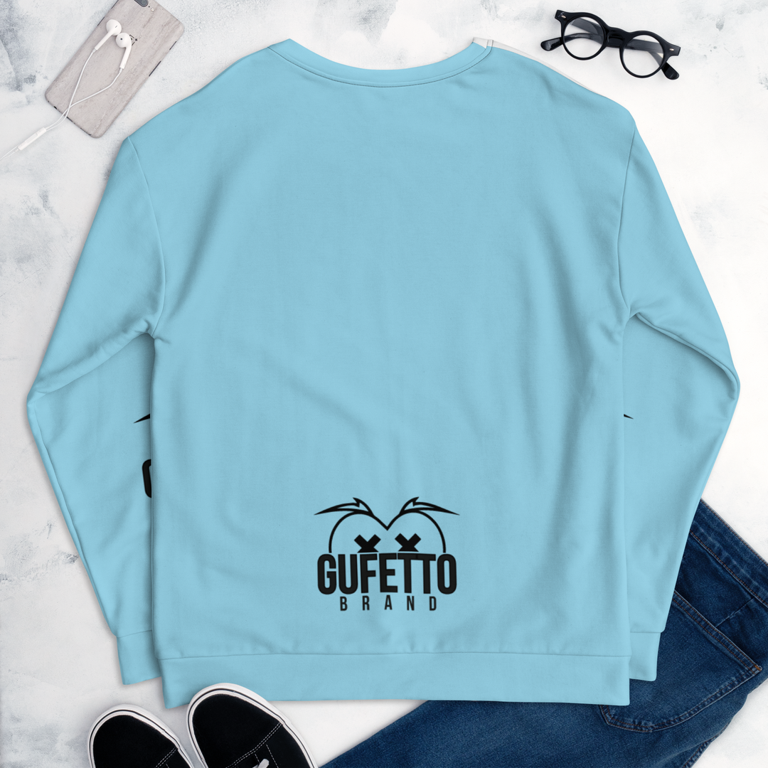 Felpa unisex Uomo/Donna BIANCO CELESTOLO - Gufetto Brand 