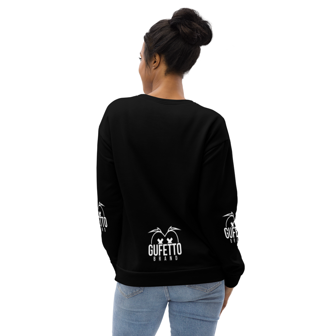 Felpa unisex Uomo/Donna BIANCO NEROLO - Gufetto Brand 