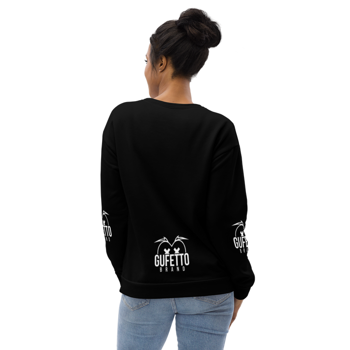 Felpa unisex Uomo/Donna BIANCO NEROLO - Gufetto Brand 