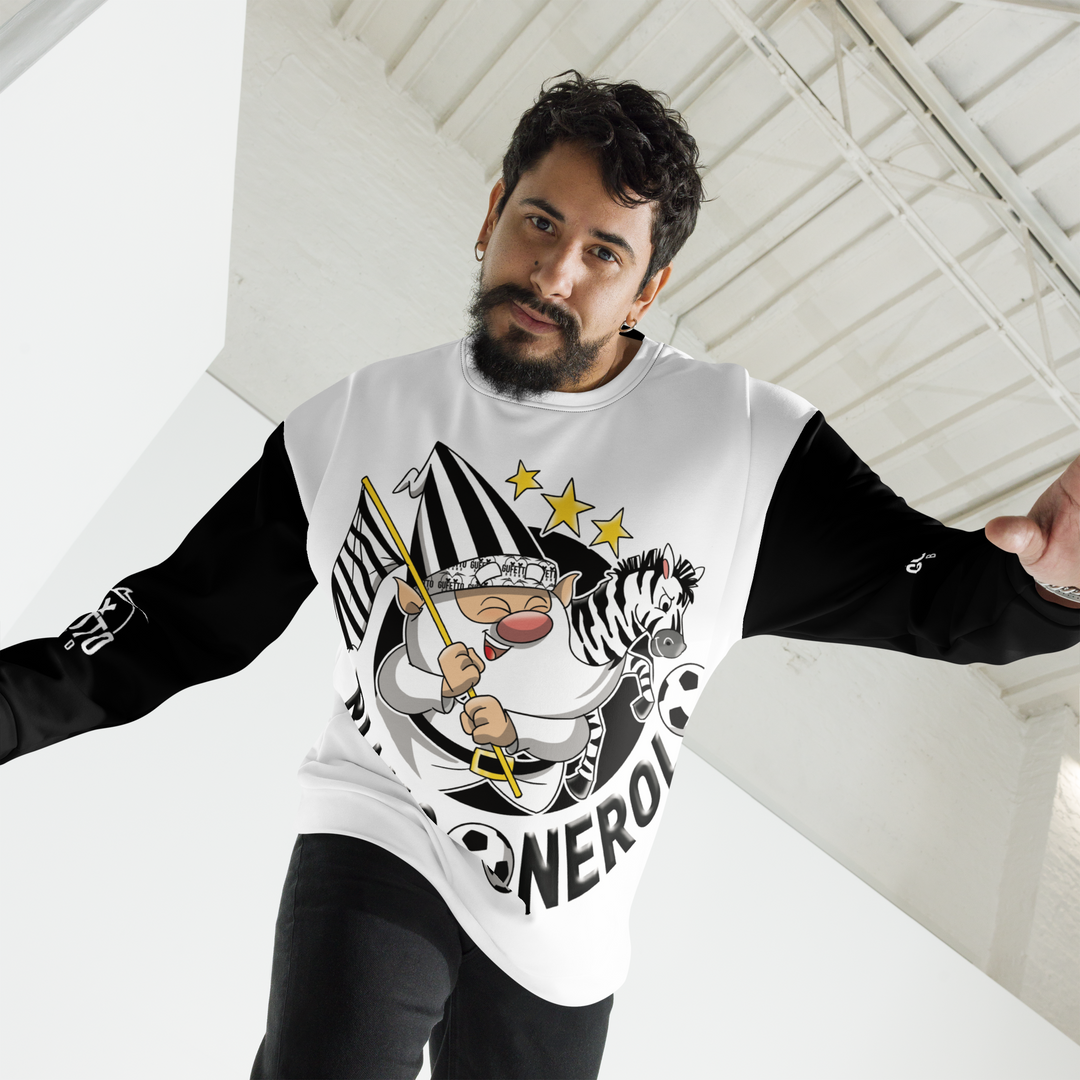 Felpa unisex Uomo/Donna BIANCO NEROLO - Gufetto Brand 