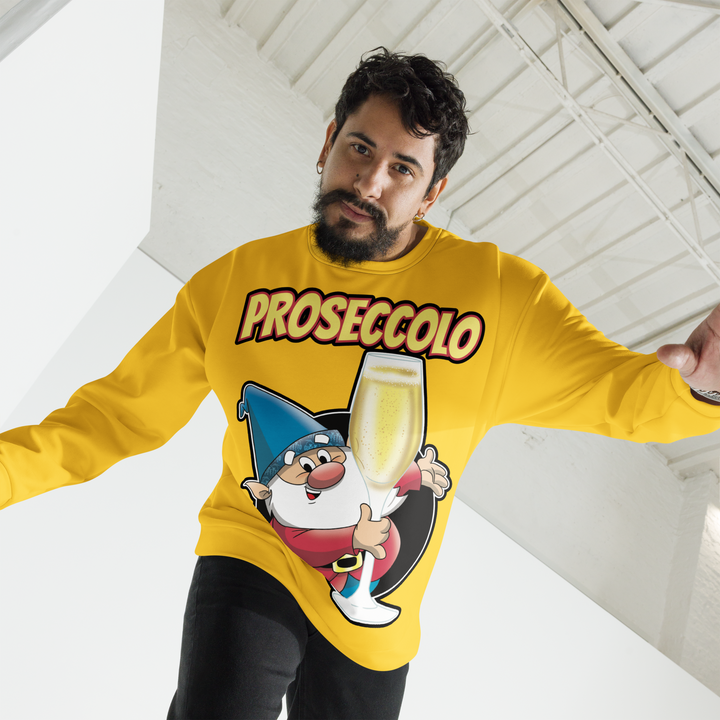Felpa unisex Uomo/Donna Proseccolo Yellow Edition - Gufetto Brand 