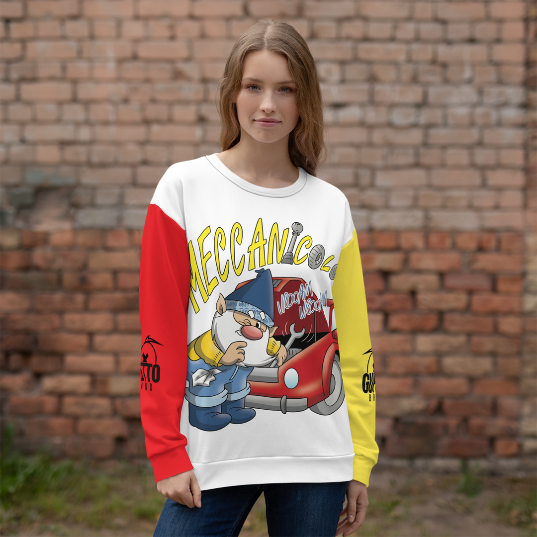 Felpa unisex Uomo/Donna MECCANICOLO - Gufetto Brand 