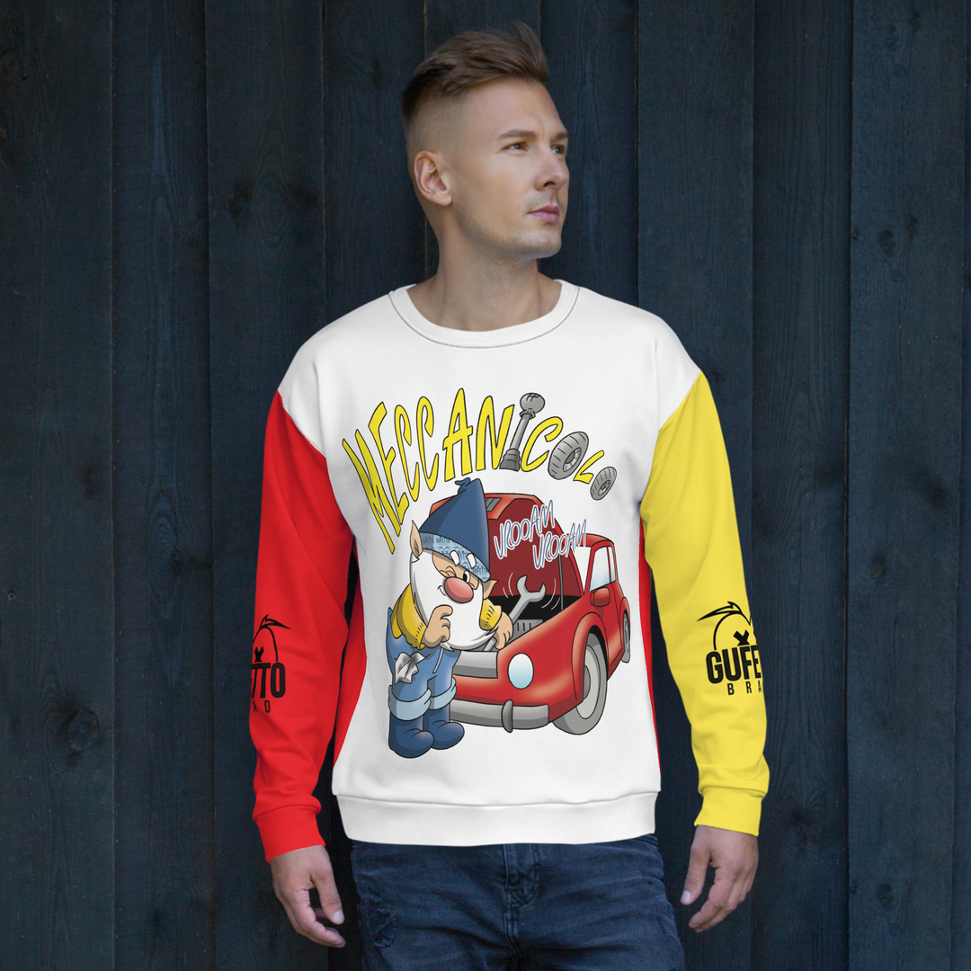 Felpa unisex Uomo/Donna MECCANICOLO - Gufetto Brand 