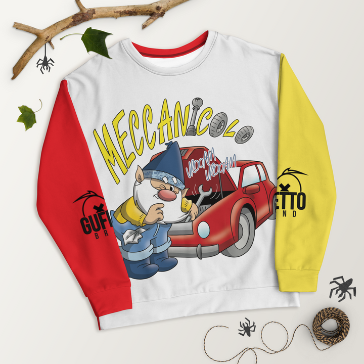 Felpa unisex Uomo/Donna MECCANICOLO - Gufetto Brand 
