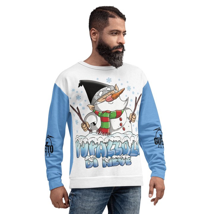 Felpa unisex Uomo/Donna PUPAZZOLO DI NEVE - Gufetto Brand 
